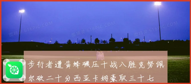 步行者遭黄蜂碾压十战八胜克努佩尔砍二十分西亚卡姆豪取三十七